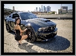 Girl car, Ford Mustang, Kobieta